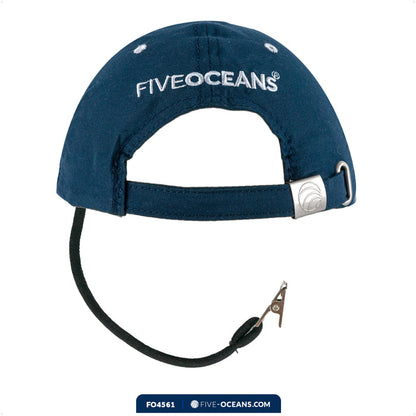 Fast Dry Crew Cap, Blue, 100% Polyester, UPF 40 - FO4561 - Five Oceans
