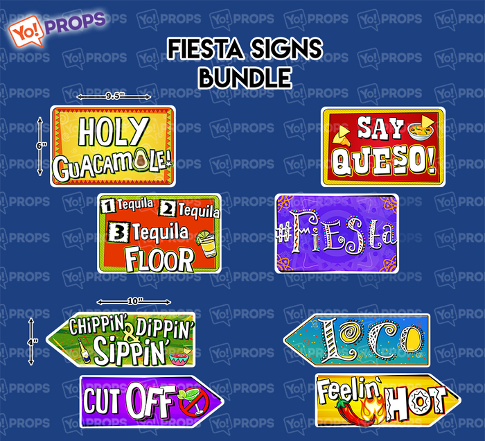 Fiesta Signs Bundle of 4
