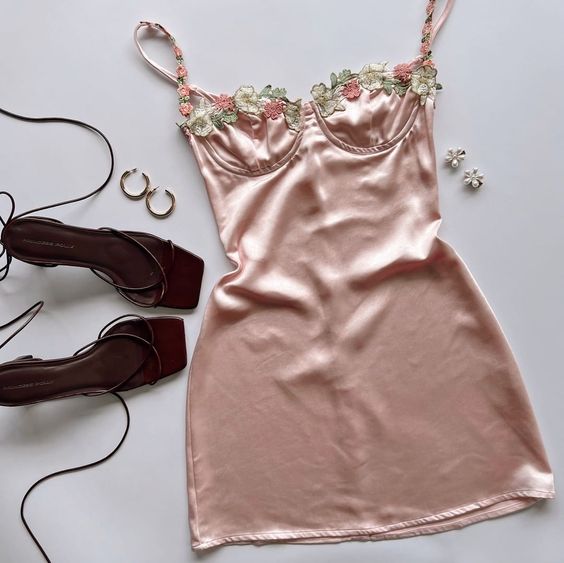Floral Spaghetti Straps Homecoming Dresses Mini Celebrity Dress