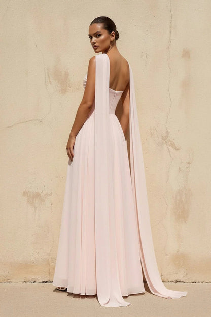 Flowy Pink Sweetheart Prom Dress Sleeveless Pleated with