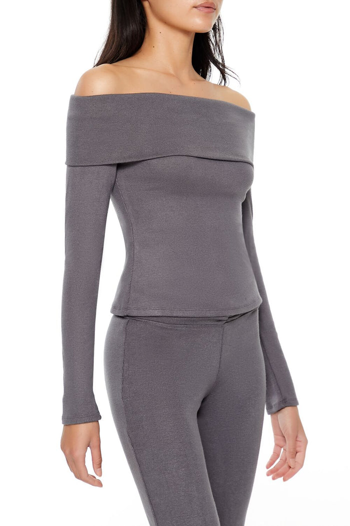 Foldover Off-the-Shoulder Top