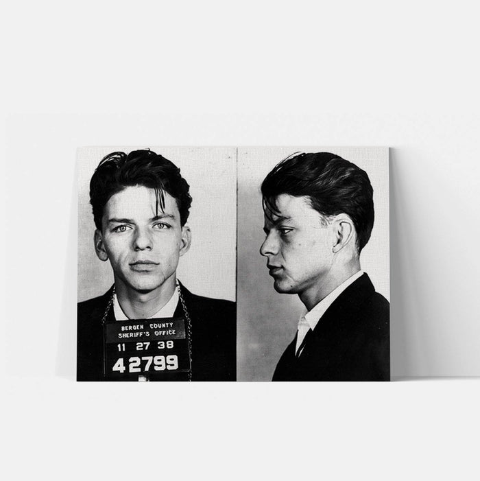 Frank Sinatra Mugshot Canvas Wall Art Print - SharpWallArts