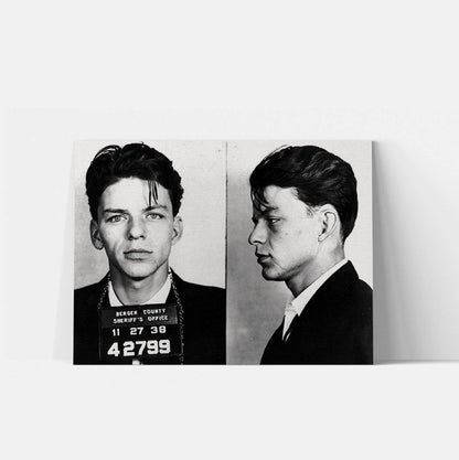 Frank Sinatra Mugshot Canvas Wall Art Print - SharpWallArts