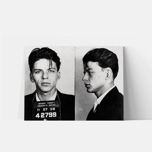 Frank Sinatra Mugshot Canvas Wall Art Print - SharpWallArts