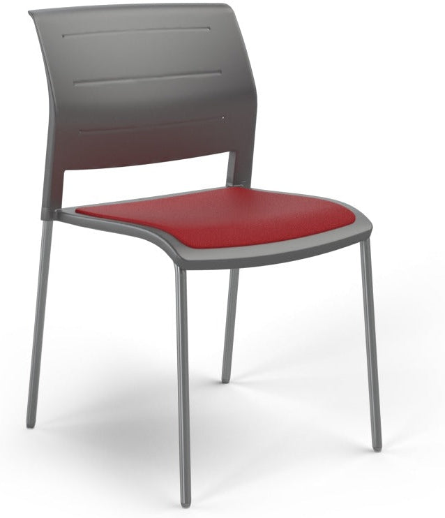 Charcoal / Seat upholstered only / Breathe Tomato Red