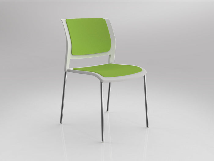 White / Fully Upholstered / Breathe Lime Green