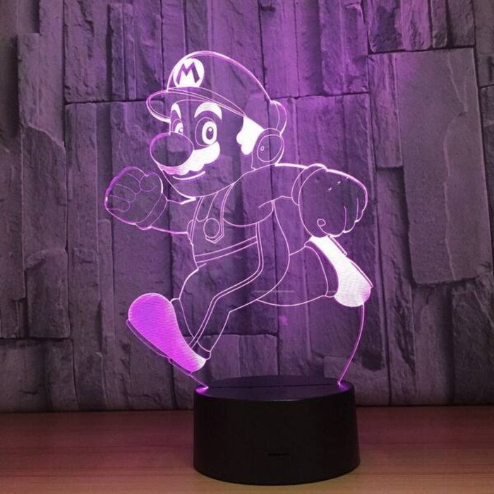 Gaming Room Desk Setup Lighting Decor 3D Visual LED Night Lamp - 7 Color Change