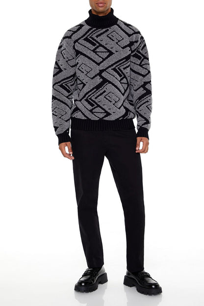 Geo Turtleneck Sweater