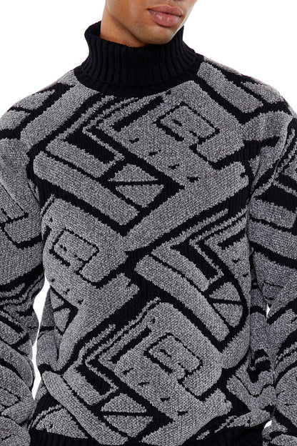 Geo Turtleneck Sweater