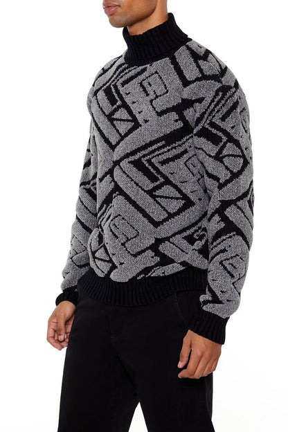 Geo Turtleneck Sweater