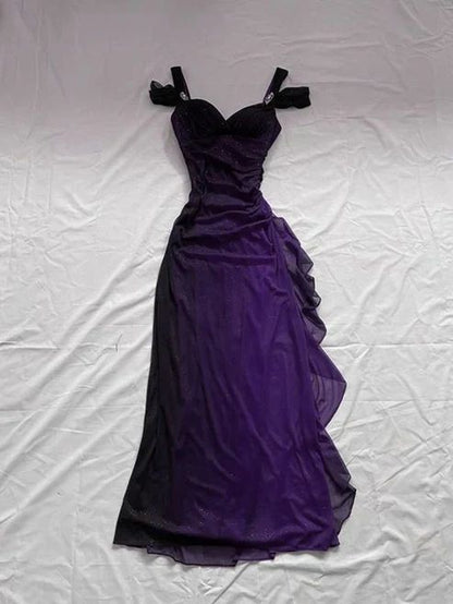 Glitter Burgundy Black Vintage Mermaid Prom Dresses Senior Party Graduation Dress,AST2317