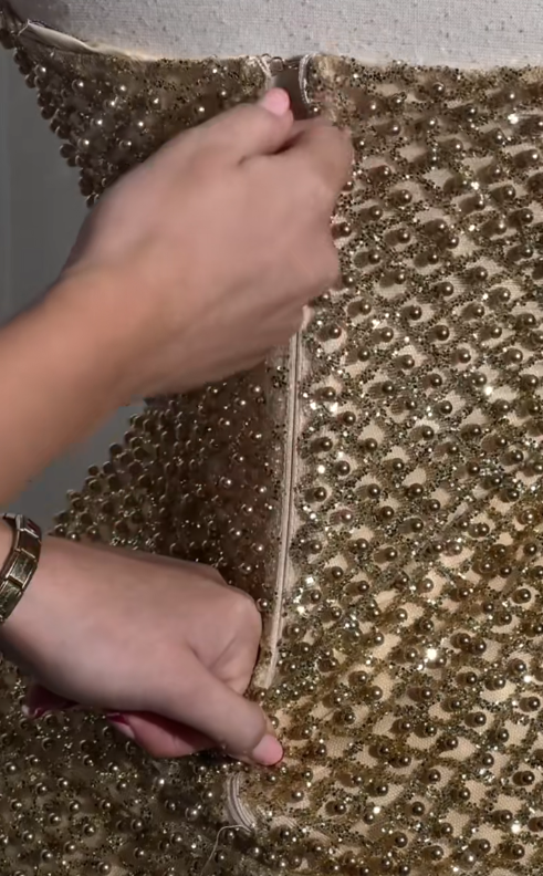 Glittery Gold Homecoming Dresses, Spaghetti Strap Bodycon Short Prom Dresses, Beaded Birthday Dresses