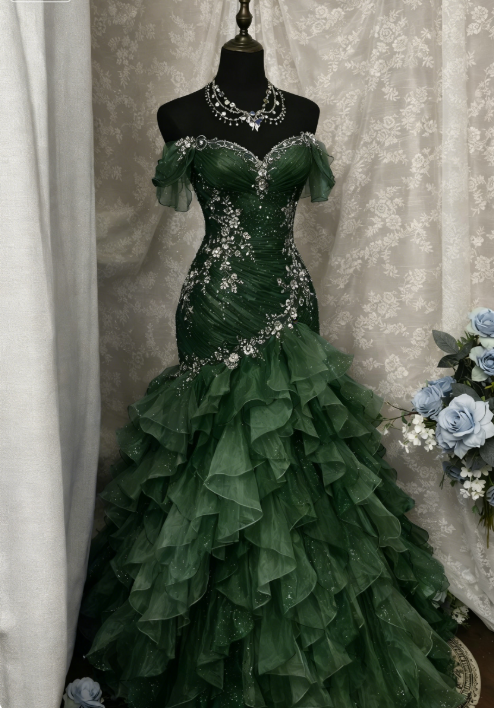 Gorgeous Blue Prom Dress Off-shoulder Tulle Sheath Birthday Dress Sleeveless Evening Dress