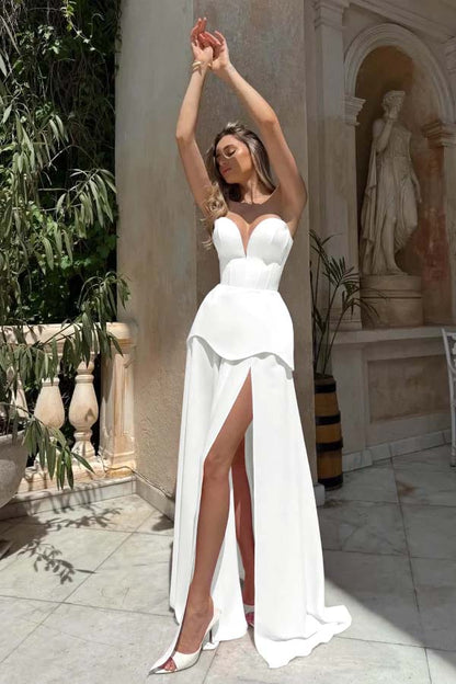 Gorgeous Blushing Pink V-Neck Strapless Prom Dress Sheer with