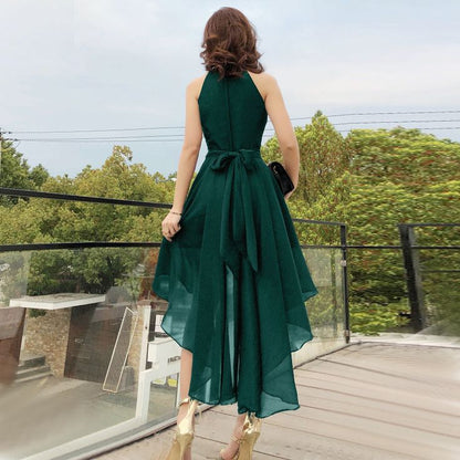 Green chiffon short party dress Homecoming Dress