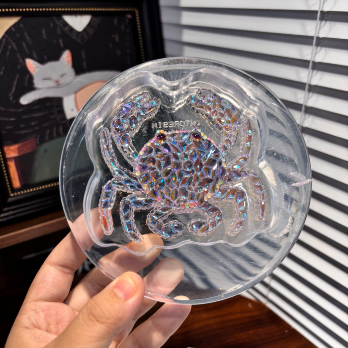 Handmade Diamond Crab Decorative Figurine Resin Mold