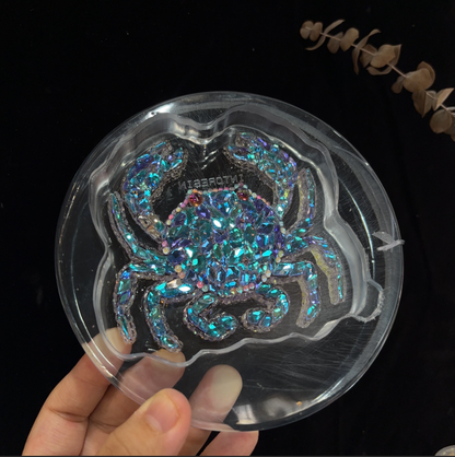 Handmade Diamond Crab Decorative Figurine Resin Mold