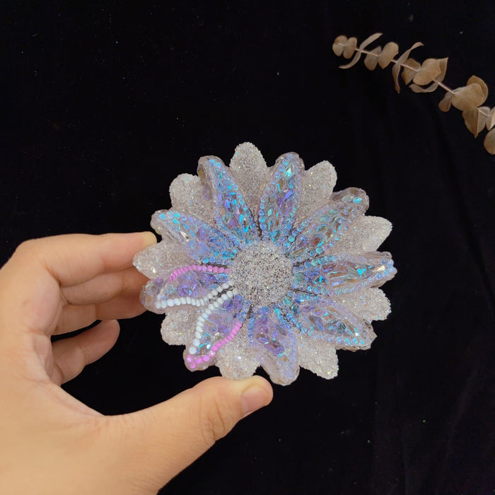 Handmade Diamond Flower-Shaped Storage Tray Resin Mold