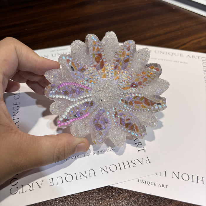 Handmade Diamond Flower-Shaped Storage Tray Resin Mold