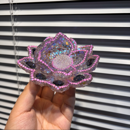 Handmade Diamond Lotus Decorative Figurine Resin Mold