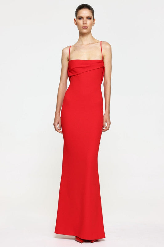 Havilland Gown - Cherry Red - SHOPJAUS - JAUS