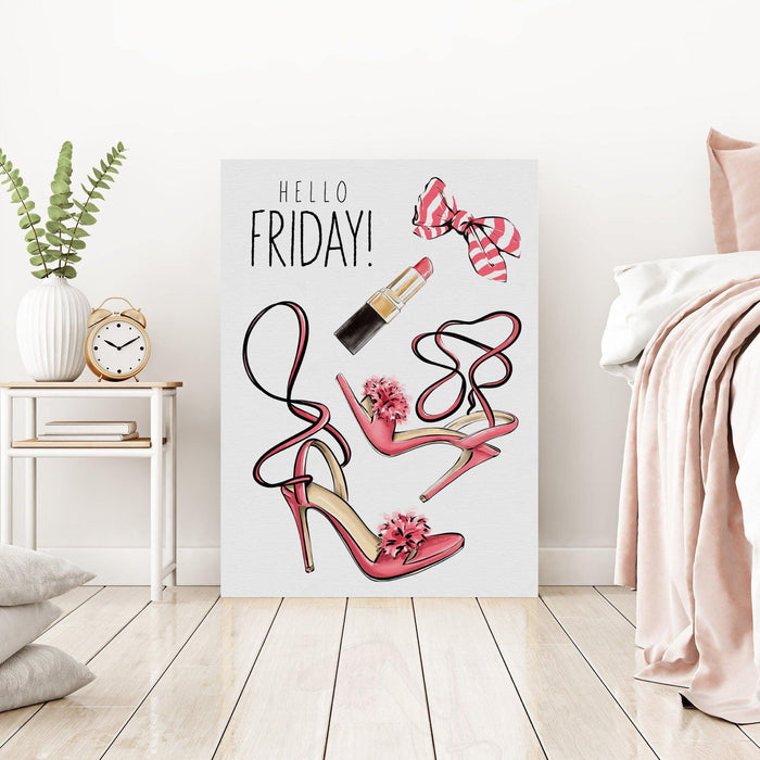 Hello Friday - Fashion Wall Art Canvas - SharpWallArts
