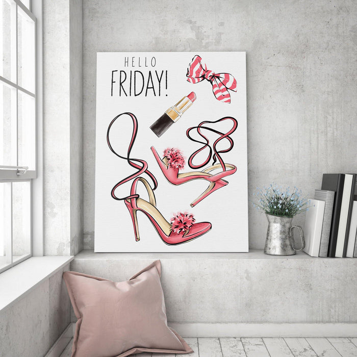 Hello Friday - Fashion Wall Art Canvas - SharpWallArts