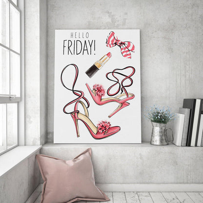 Hello Friday - Fashion Wall Art Canvas - SharpWallArts