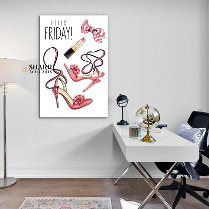Hello Friday - Fashion Wall Art Canvas - SharpWallArts