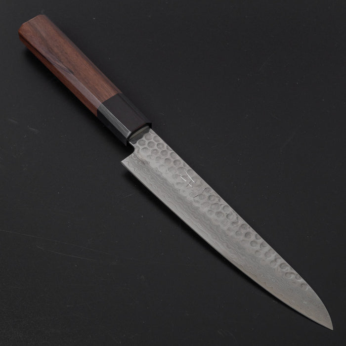 Hitohira HG Tsuchime Damascus Petty 150mm Rosewood Handle (Original Handle) | HITOHIRA