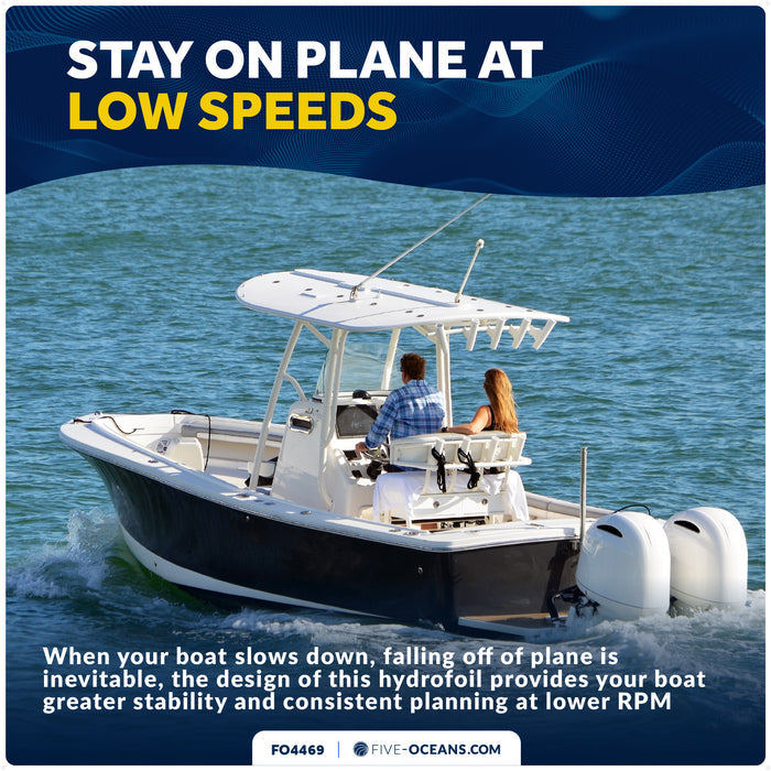 Hydrofoil for Outboard Motors 40-250HP, Black - FO4469 - Five Oceans