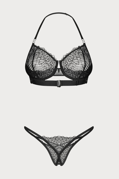Obsessive Iliosa Lace Lingerie Set Black