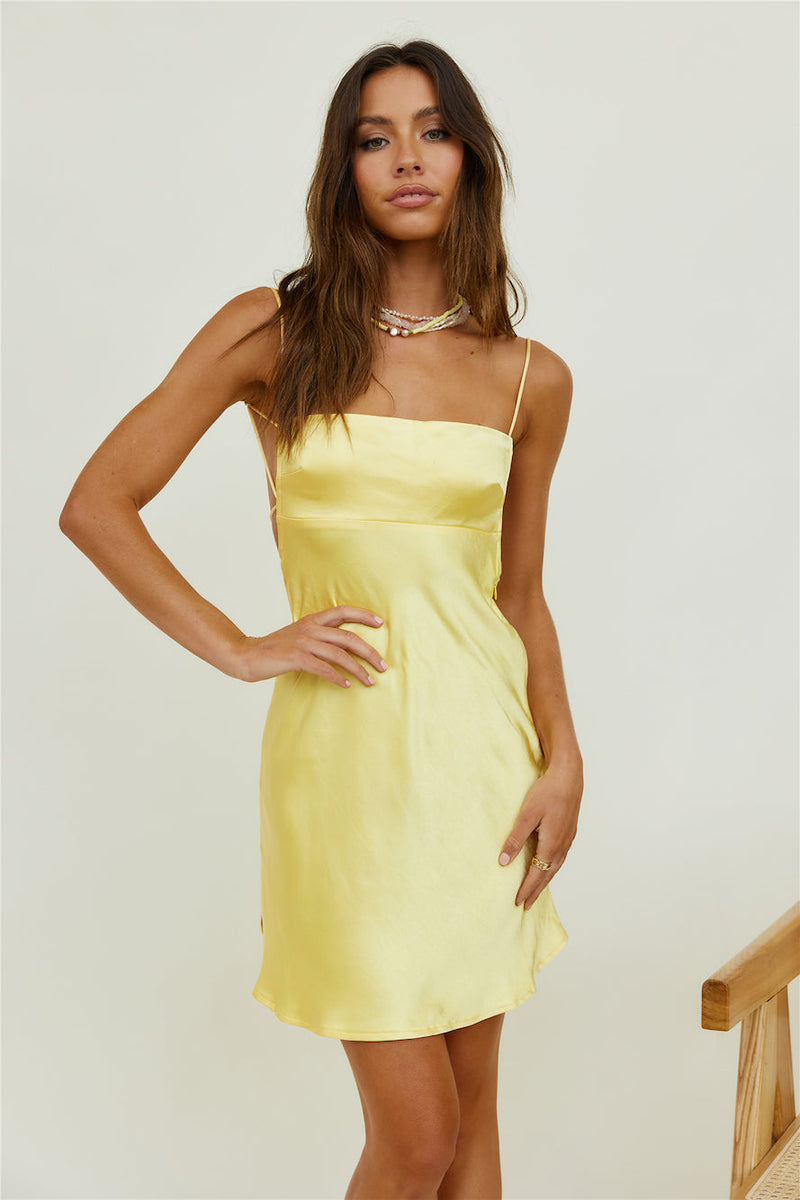Ivy Mini Dress - Yellow - SHOPJAUS - JAUS