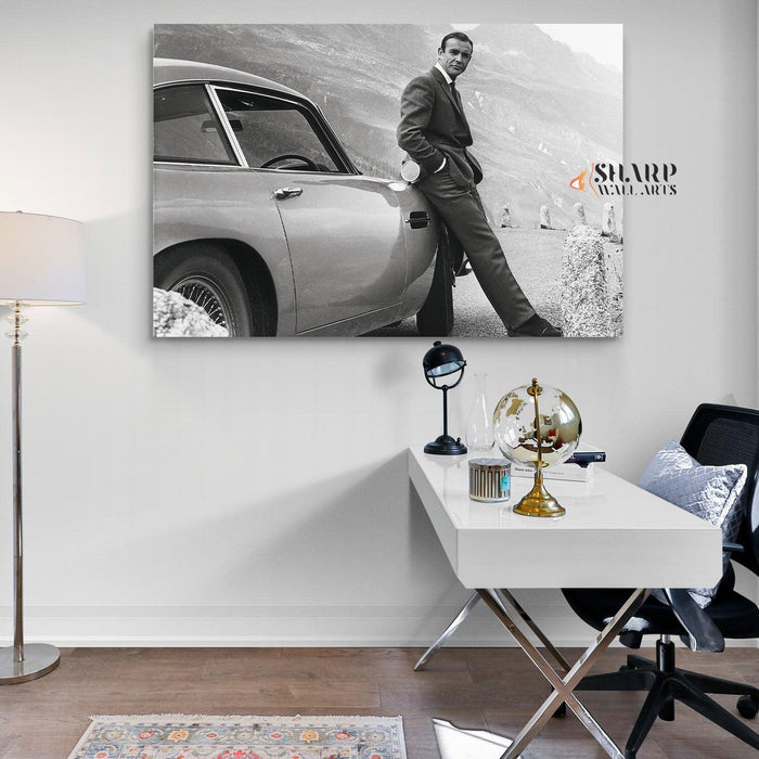 James Bond Sean Connery Canvas Wall Art Print - SharpWallArts