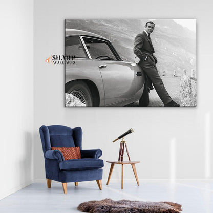 James Bond Sean Connery Canvas Wall Art Print - SharpWallArts