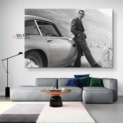 James Bond Sean Connery Canvas Wall Art Print - SharpWallArts