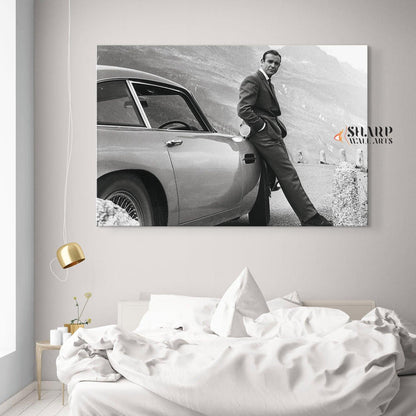James Bond Sean Connery Canvas Wall Art Print - SharpWallArts