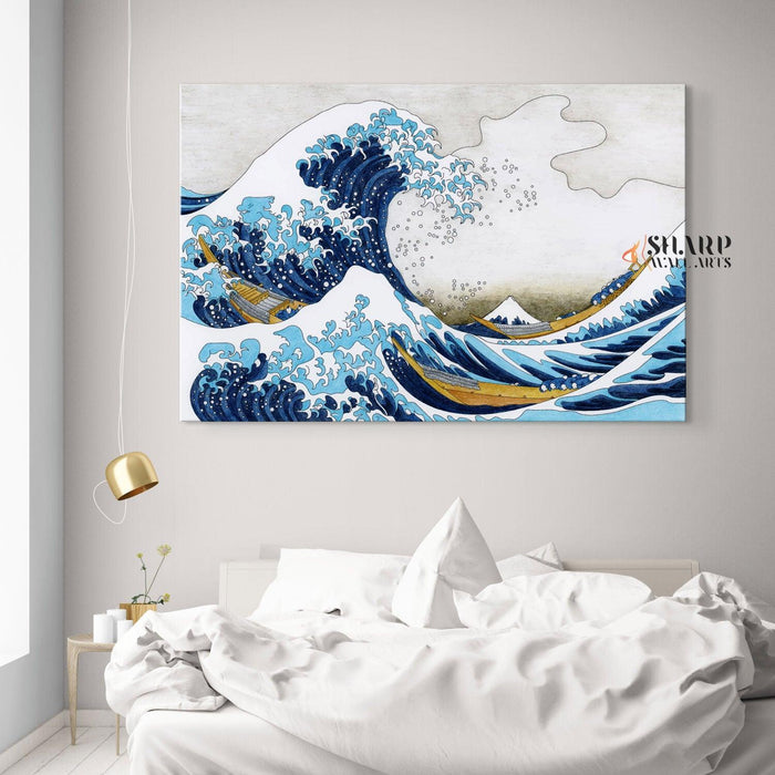 Katsushika Hokusai - The Great Wave Of Kanagawa Wall Art - SharpWallArts
