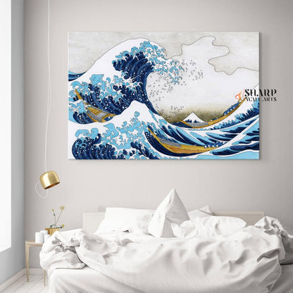 Katsushika Hokusai - The Great Wave Of Kanagawa Wall Art - SharpWallArts