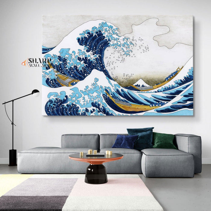 Katsushika Hokusai - The Great Wave Of Kanagawa Wall Art - SharpWallArts