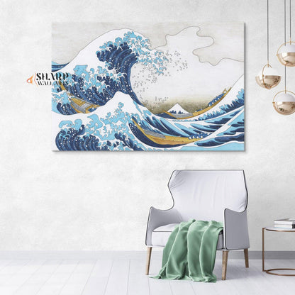Katsushika Hokusai - The Great Wave Of Kanagawa Wall Art - SharpWallArts