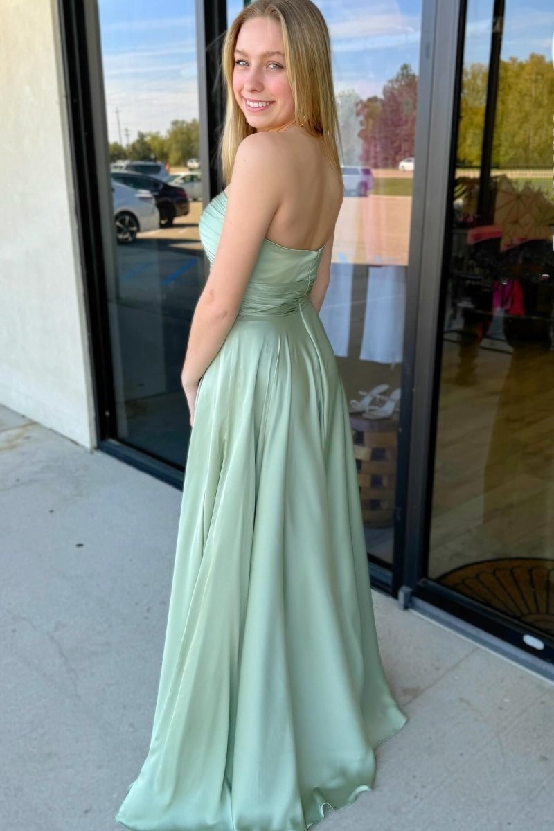 Keyhole Navy Blue Sweetheart A-line Long Formal Dress