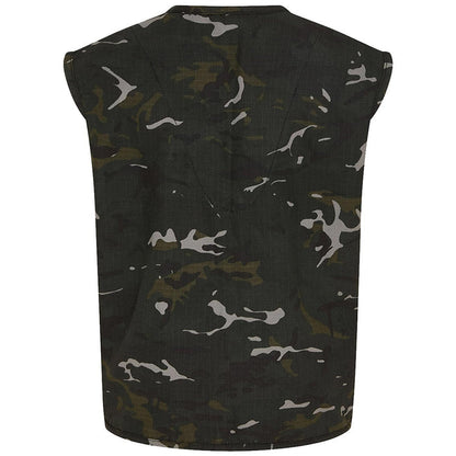 rear of kombat kids black btp camo tactical vest