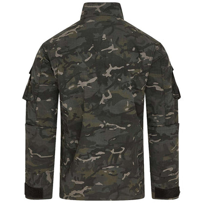 rear of black btp camo kombat acu assault shirt