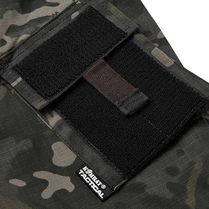 black btp camo kombat acu shirt with upper arm pocket and patch