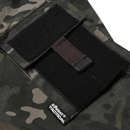 black btp camo kombat acu shirt with upper arm pocket and patch