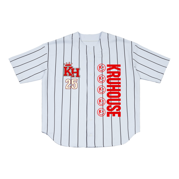 KruHouse Pinstripe Baseball Jersey