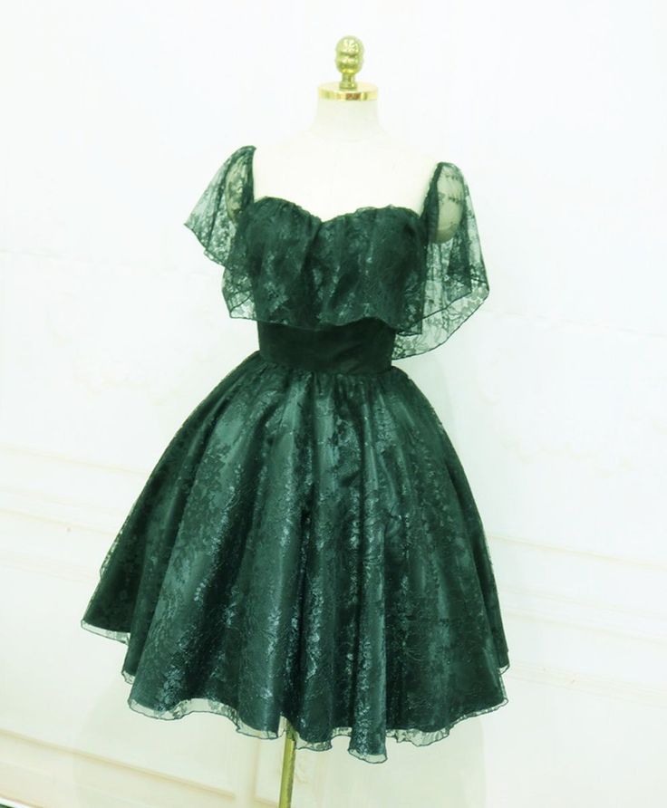 Lace Short Off Shoulder Prom Dress Party Dress, Lace Homecoming Dresses