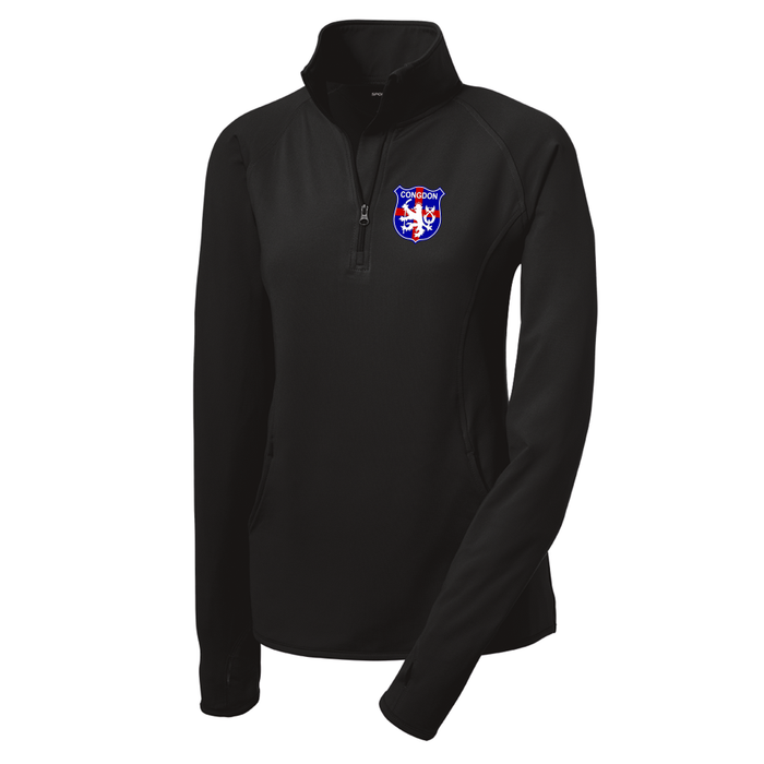 LADIES CONGDON LST850 Sport-Tek® Sport-Wick® Stretch 1/2-Zip Pullover with embroidered CPH logo