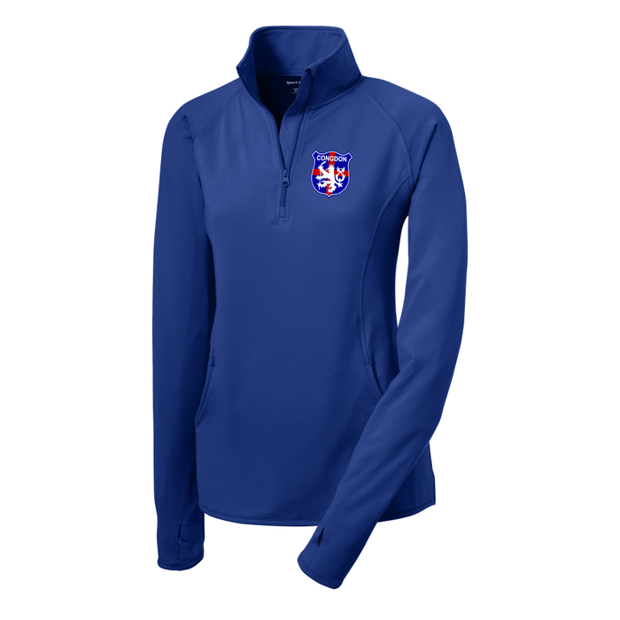 LADIES CONGDON LST850 Sport-Tek® Sport-Wick® Stretch 1/2-Zip Pullover with embroidered CPH logo